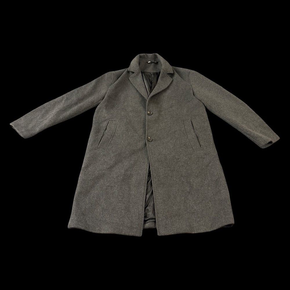 Zara Men's Charcoal Overcoat